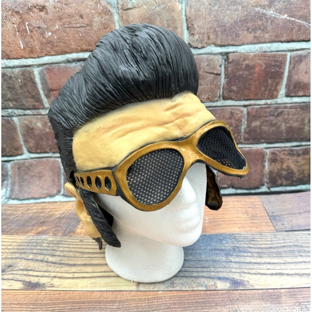 Elvis Presley Paper Magic Group Halloween The King Rubber Half Mesh Net Mask VTG